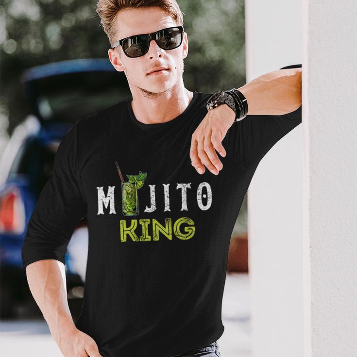 Mojito King Love Mojitos Drink Bartender Langarmshirts Geschenke für Ihn