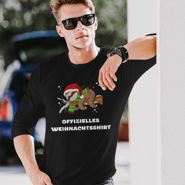 Offizielles Weihnachts Faultier Weihnachten Langarmshirts Geschenke für Ihn