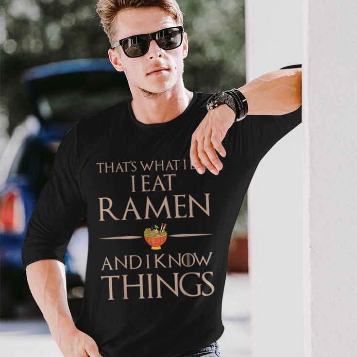 Ramen Das Ist Was Ich Esse Und Weiß Dinge German Langarmshirts Geschenke für Ihn