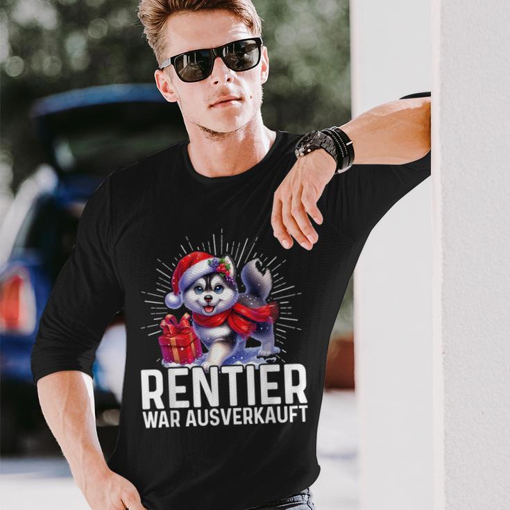 Reindeer War Ausverkauft Weihnachten Husky Fest Slogan Langarmshirts Geschenke für Ihn