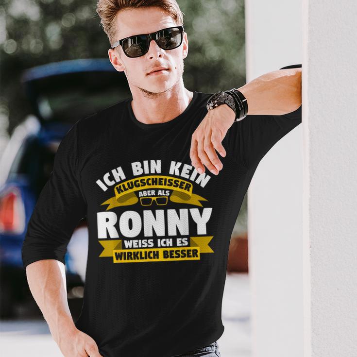 Ronny Ich Bin Kein Klugscheisser Langarmshirts Geschenke für Ihn