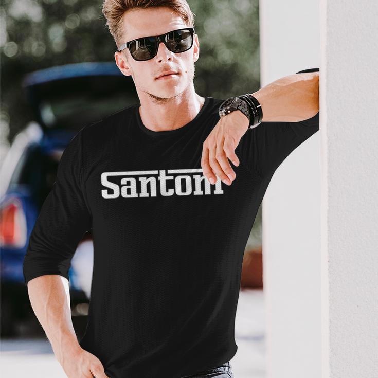 Santoni Name Text Italy Italian Surname Langarmshirts Geschenke für Ihn