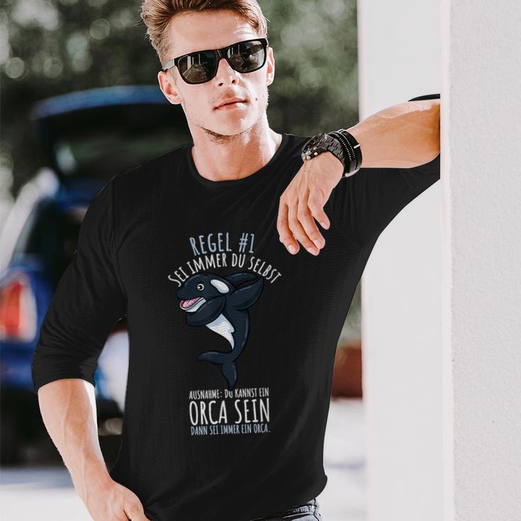 Sei Immer Du Selbst Killerwal Ozean Orca Langarmshirts Geschenke für Ihn