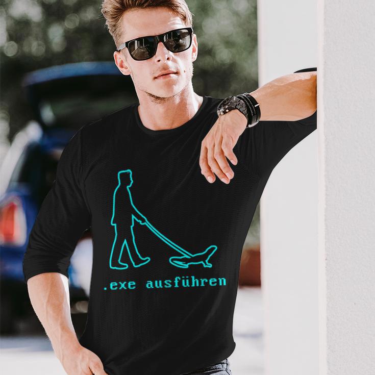 Sys Admin Programmer Computer Scientist Exe Running Langarmshirts Geschenke für Ihn