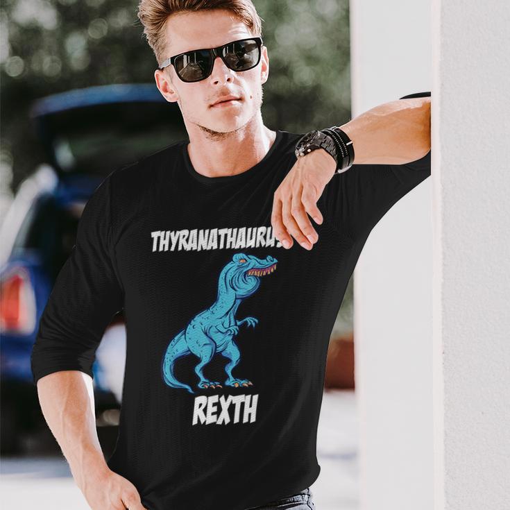 T-Rex Überbiss Meme T-Rex Party Langarmshirts Geschenke für Ihn