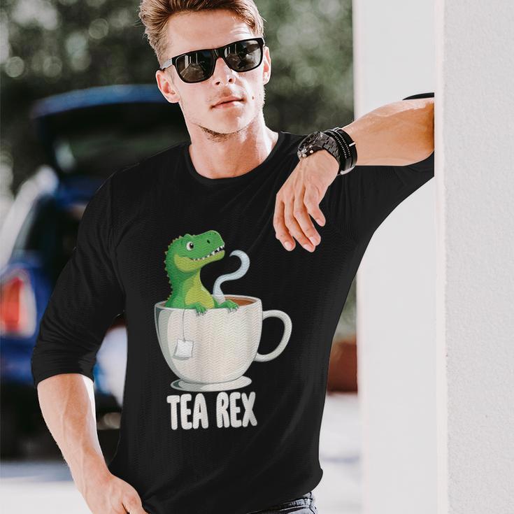 Tea Rex Tearex X Dinosaur Tea Dinosaur Dino Langarmshirts Geschenke für Ihn