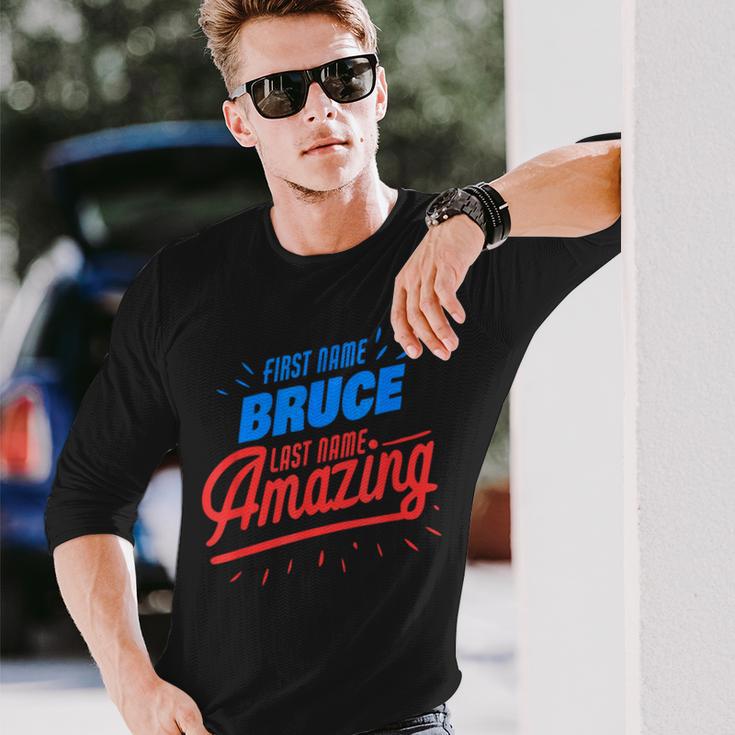 Vorname Bruce Nachname Erstaunlich Lustig Bruce Spruch Langarmshirts Geschenke für Ihn