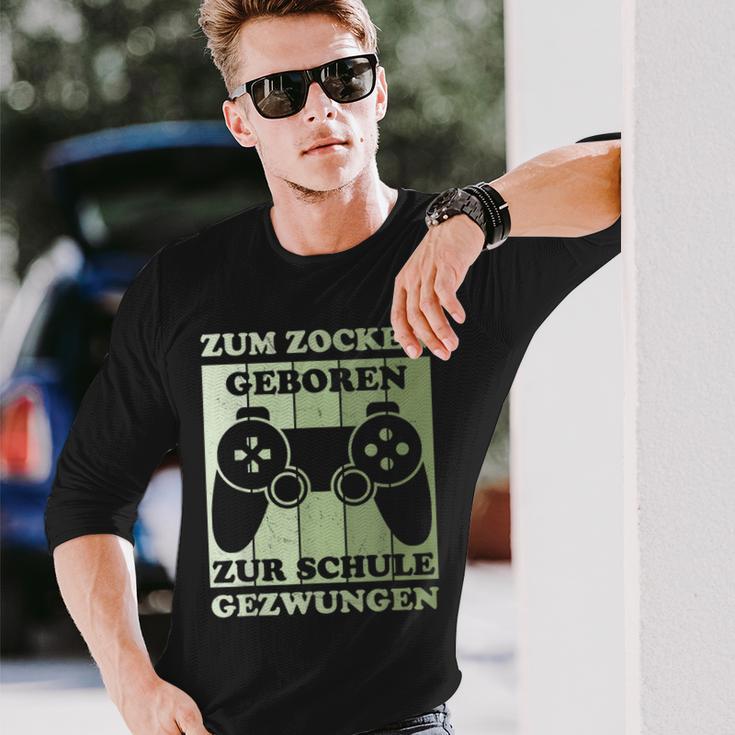 Zum Zocken Geboren Kinder Gamer Gamer Gamer Idea Langarmshirts Geschenke für Ihn