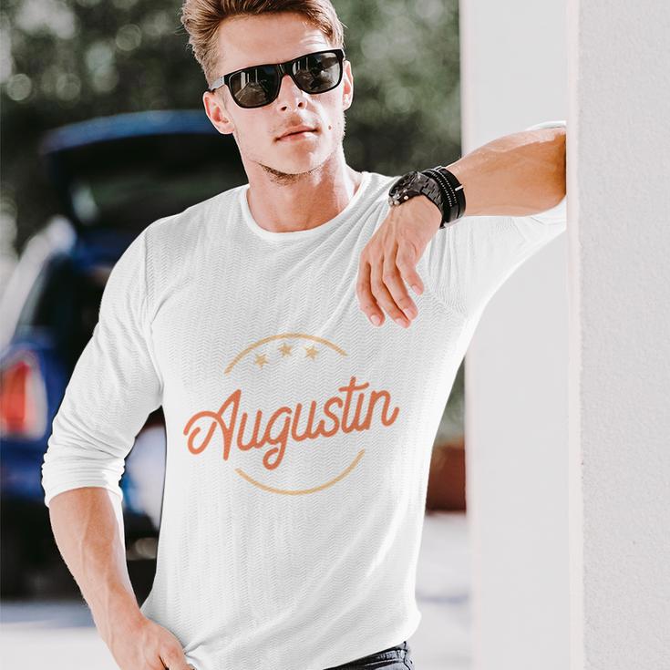 Augustine The Man Of Myth The Legend Langarmshirts Geschenke für Ihn