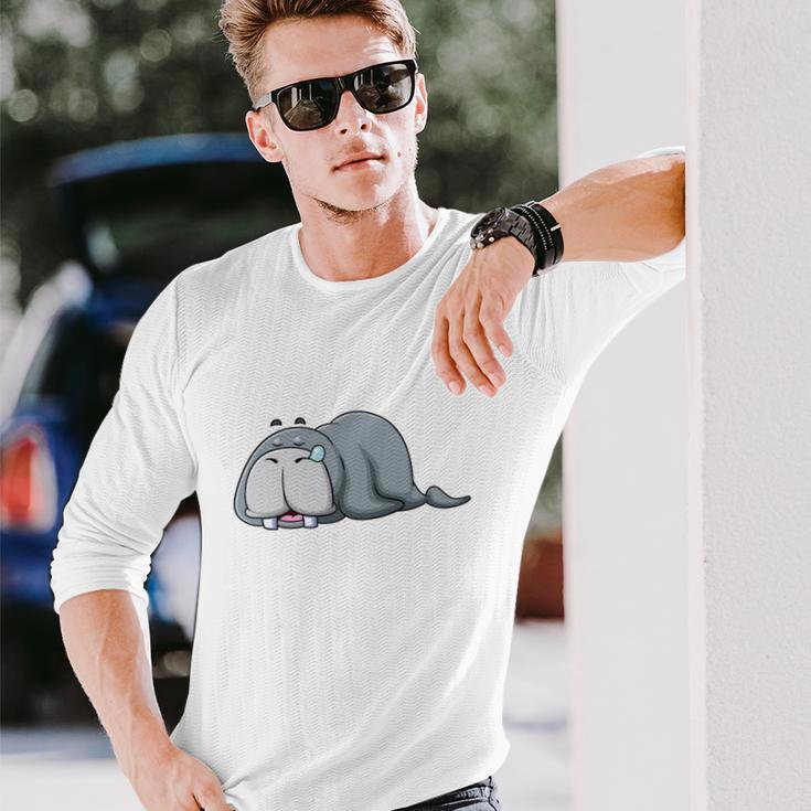 Das Dickerchen Macht Ein Naperchen Walrus Pyjamas Sleep Langarmshirts Geschenke für Ihn