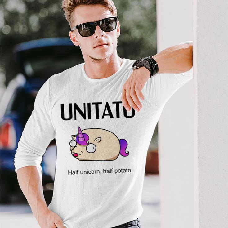 Einhorn-Kartoffel- Unitato- Langarmshirts Geschenke für Ihn