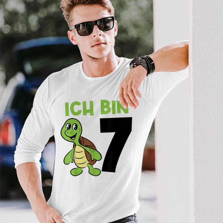 Ich Bin 7 7 Geburtstag Schildkröte Langarmshirts Geschenke für Ihn