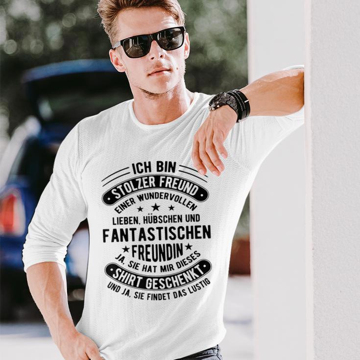 Ich Bin Stolzer Freundgeben Ich Habe Eine Freundin S Langarmshirts Geschenke für Ihn