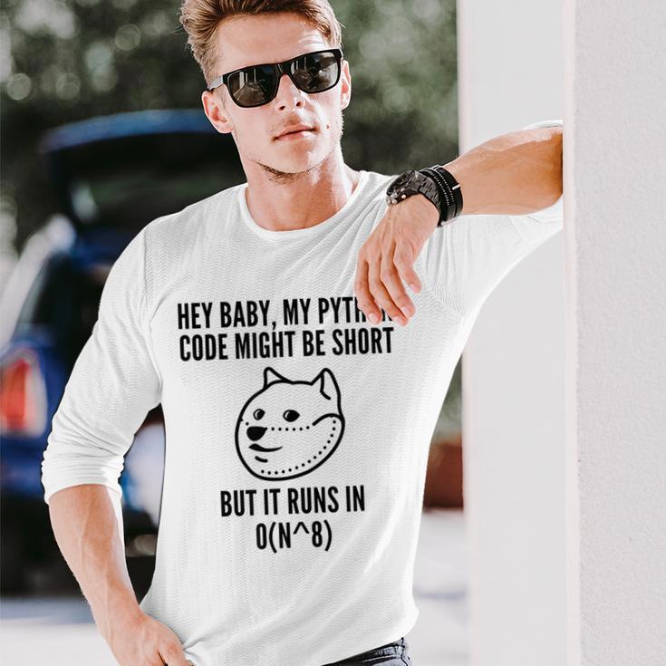 Python Programming Code Joke Meme Programmer Long Sleeve T-Shirt ...