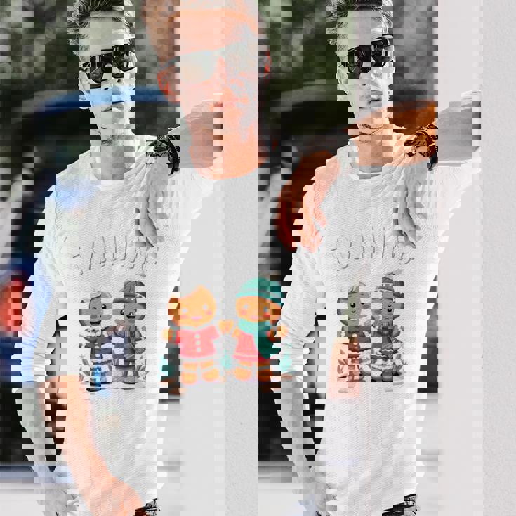 Twinning With My Bestie Christmas Gingerbread Best Friend Long Sleeve T-Shirt Gifts for Him