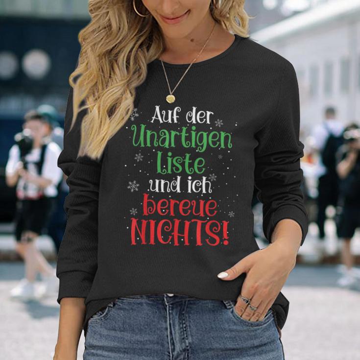 Auf Der Unartigen Liste Christmas Outfit Christmas Langarmshirts Geschenke für Sie