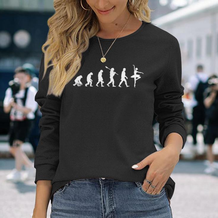 Ballett Tanz Evolution Ballerina Lustiges Geschenk Langarmshirts Geschenke für Sie