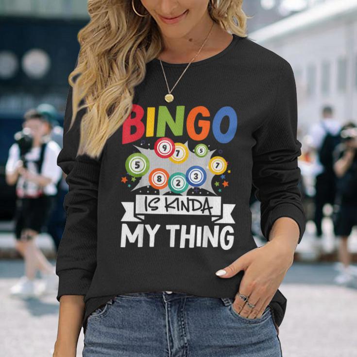 Bingo Ist Irgendwie Mein Ding Lustiges Glücksspiel Langarmshirts Geschenke für Sie