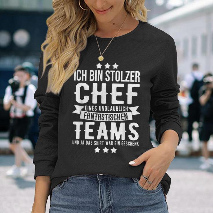 Chef Saying Ich Bin Stolzer Chef Eines Fantastische Teams S Langarmshirts Geschenke für Sie