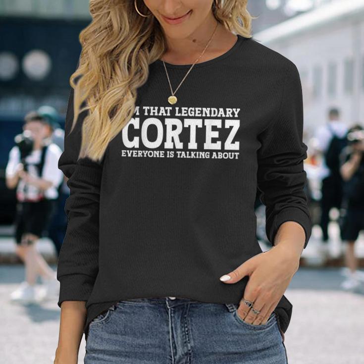 Cortez Surname Team Family Last Name Cortez Langarmshirts Geschenke für Sie