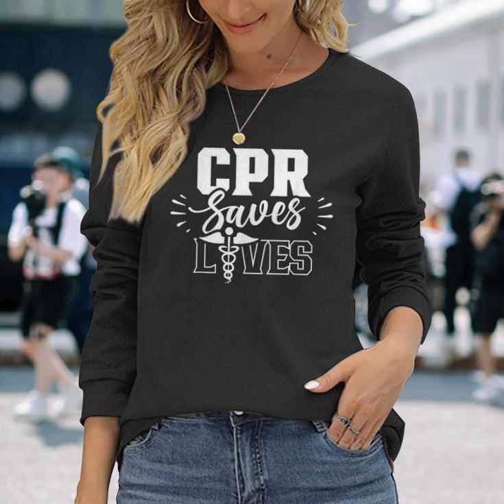 Cpr Rettet Leben Paramedic Emergency Paramedic Profession Langarmshirts Geschenke für Sie