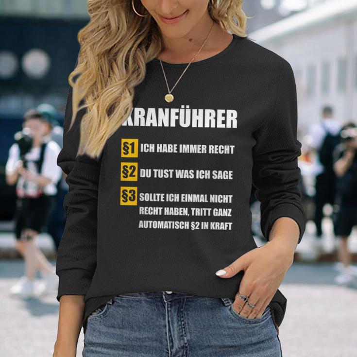 Crane Driver Langarmshirts Geschenke für Sie