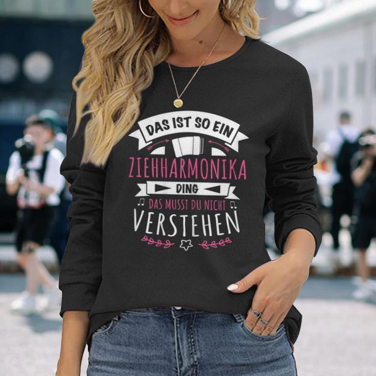 Damen Akkordeon Musiker Das Ist So Ein Ziehharmonika Ding Langarmshirts Geschenke für Sie