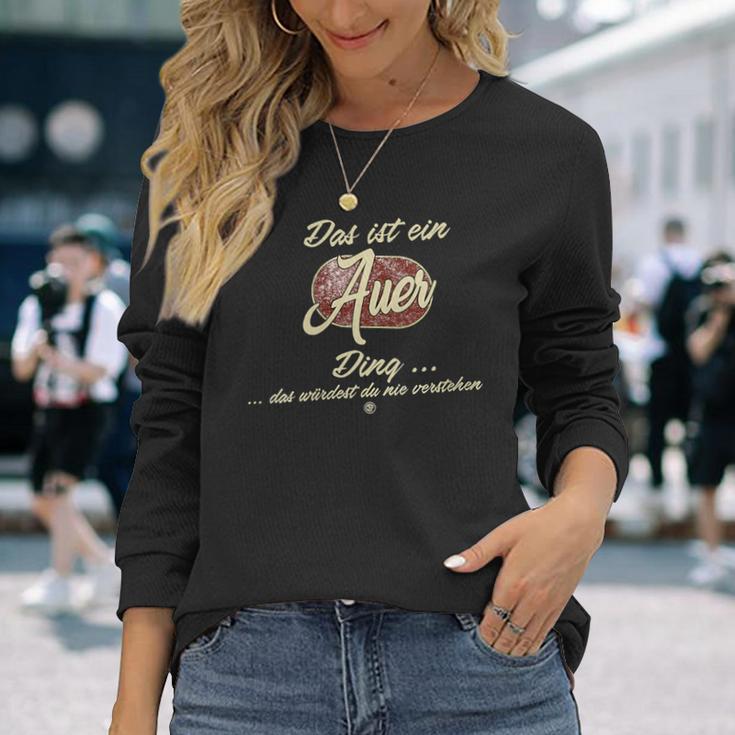 Damen Das Ist Ein Auer Ding Lustiges Familie Auer Mit-Ausschnitt Langarmshirts Geschenke für Sie