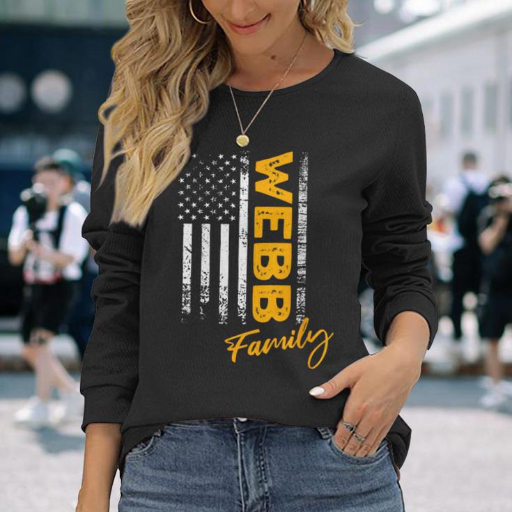 Damen Usa Webb Familienname Webb Nachname Webb Mit-Ausschnitt Langarmshirts Geschenke für Sie