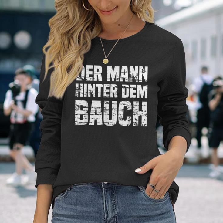 Der Mann Hinter Dem Bauchintage Father's Day Langarmshirts Geschenke für Sie