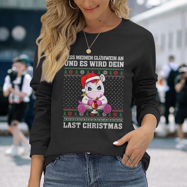 Fass Meinen Glühwein An Und Es Wird Dein Last Christmas Langarmshirts Geschenke für Sie