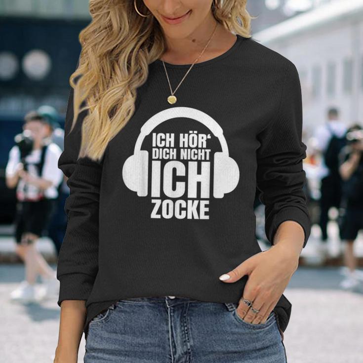 Gamer Ich Hör' Dich Nicht Ich Zocke Langarmshirts Geschenke für Sie