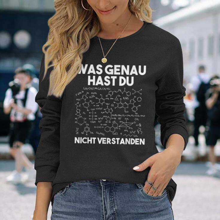 Was Genau Hast Du Nichterstanden Chemie Chemiker Laboratory Langarmshirts Geschenke für Sie