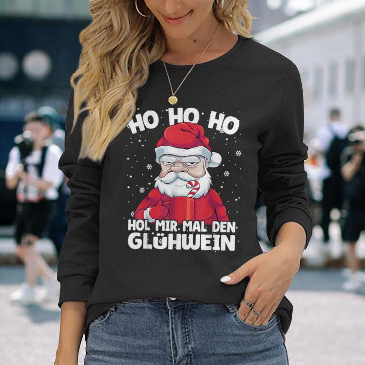 Hol Mir Mal Den Glühwein Annoyed Santa Langarmshirts Geschenke für Sie