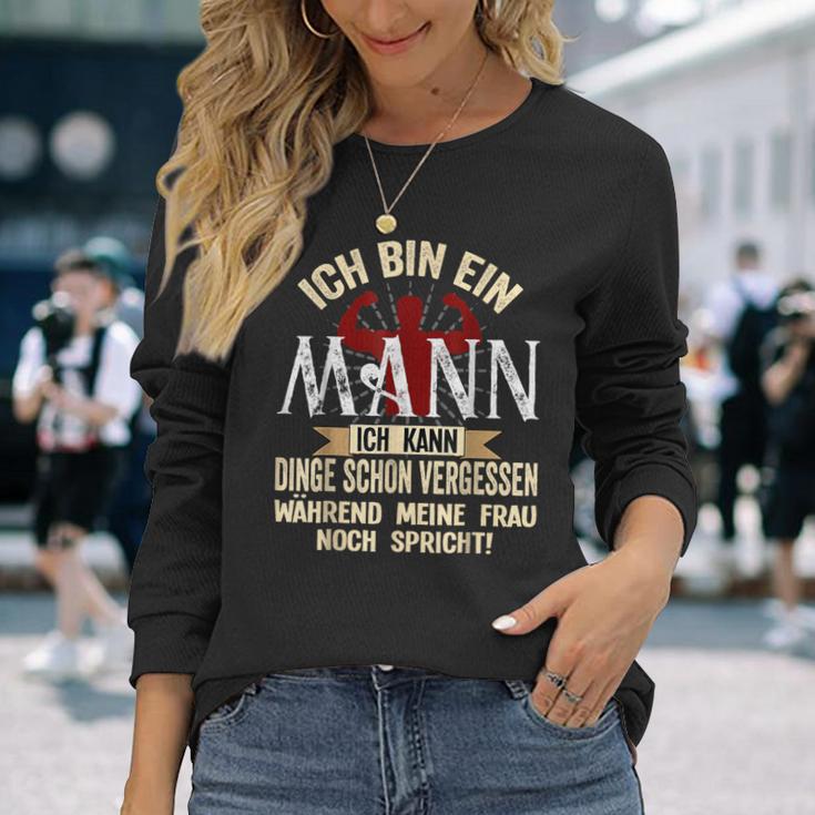 Ich Bin Ein Mann Ich Kann Dinge Schonergessen Humour Fun Langarmshirts Geschenke für Sie