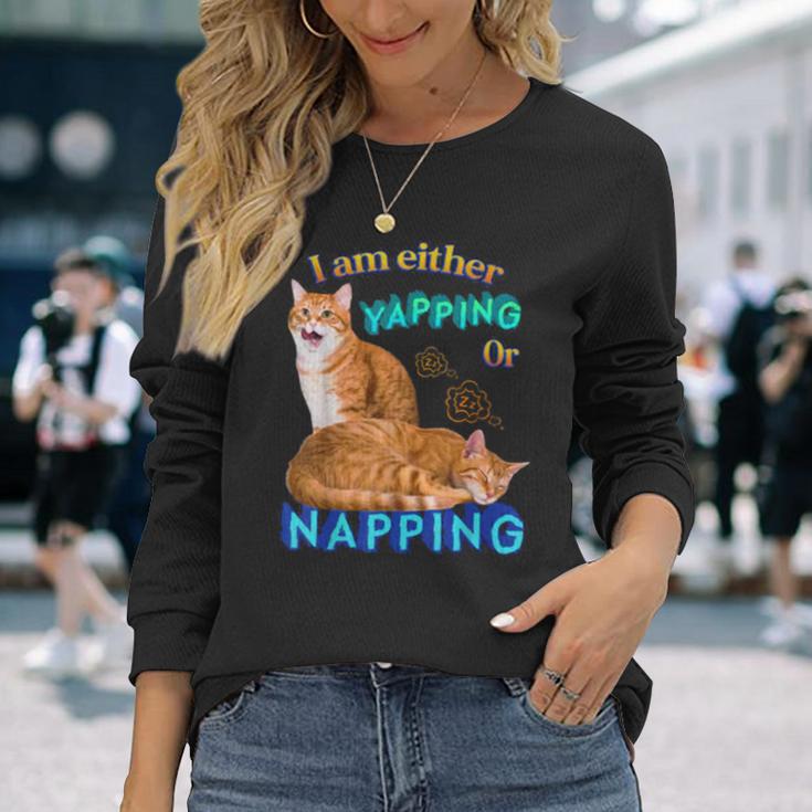 Ich Kläffe Oder Mache Ein Nap Cat Meme Langarmshirts Geschenke für Sie