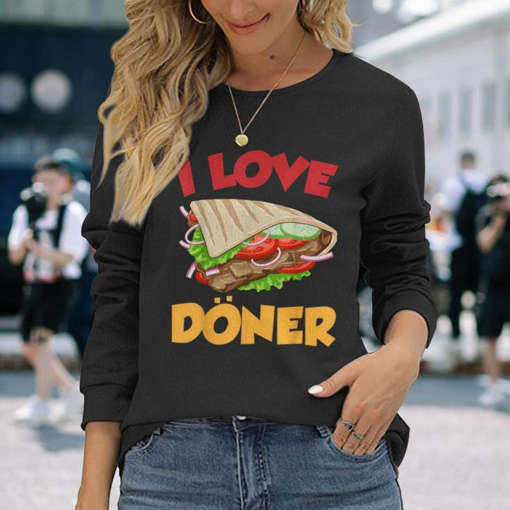 Ich Liebe Döner Kebab Fleisch Döner Langarmshirts Geschenke für Sie