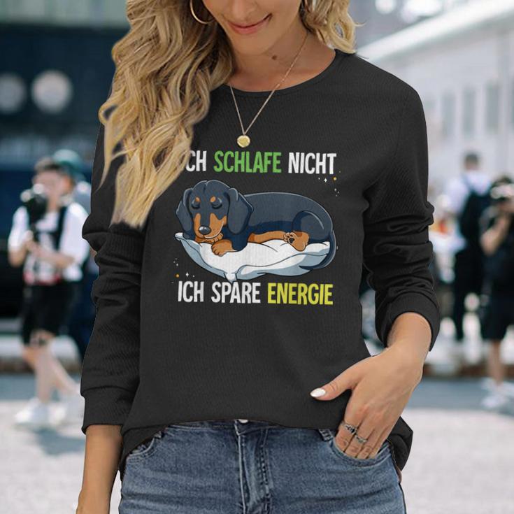 Ich Schlafe Nicht Ich Spare Energy Dachshund Langarmshirts Geschenke für Sie