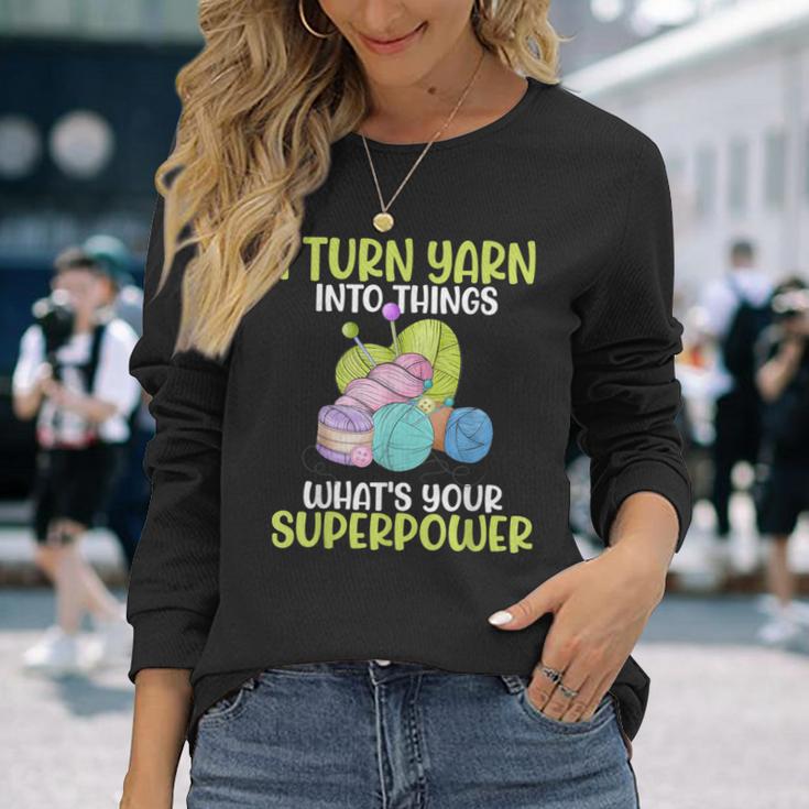 Icherwandle Garn In Dinge Was Ist Deine Superpower Crochet Langarmshirts Geschenke für Sie