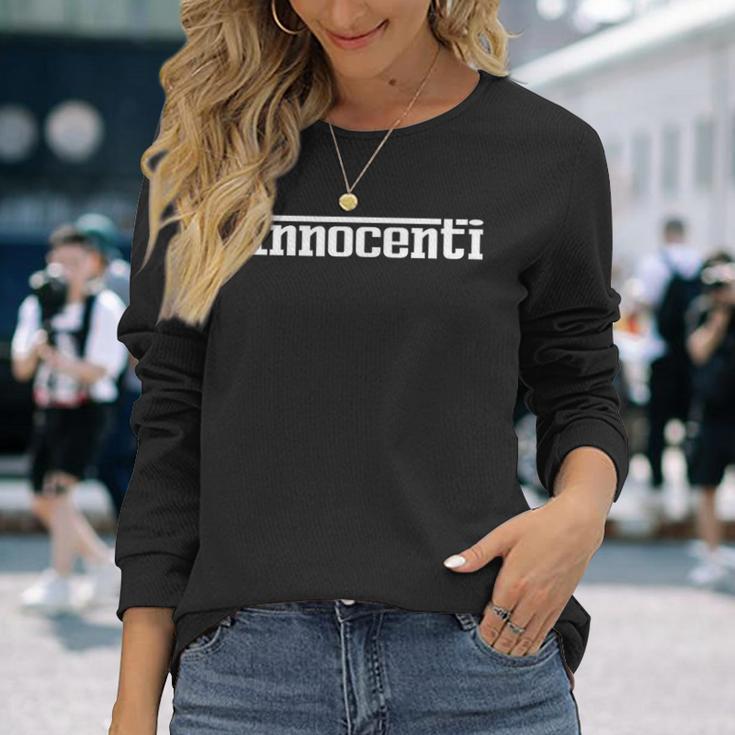 Innocenti Name Text Italy Italy Surname Langarmshirts Geschenke für Sie