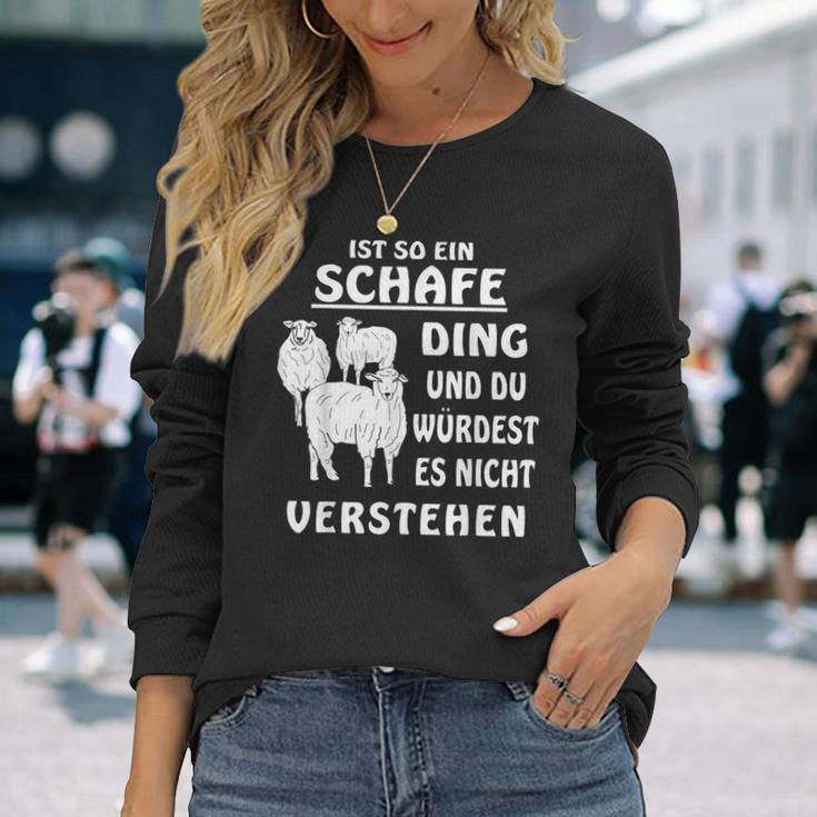 Ist So Ein Schafe Ding Schaf Farmer Schäfer German Langarmshirts Geschenke für Sie