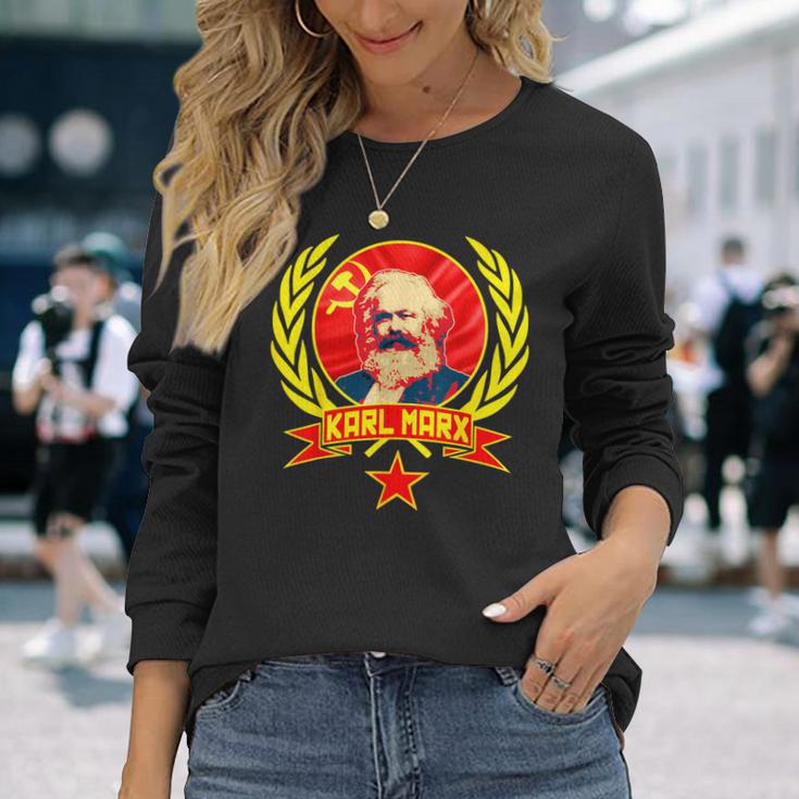 Karl Marx Soviet Communism Propaganda Langarmshirts Geschenke für Sie