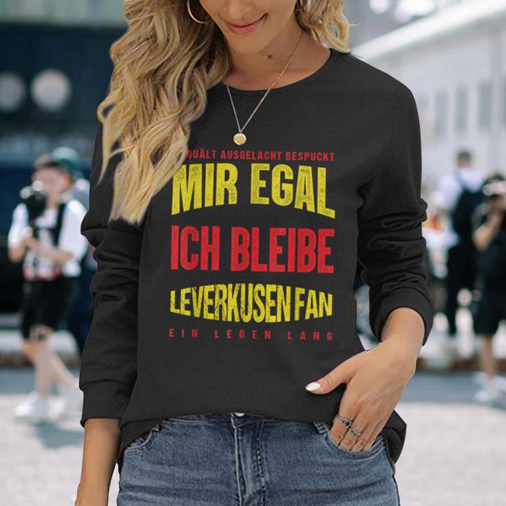 Mir Egal Ich Bleibe Leverkusen Fan Football Fan Club Langarmshirts Geschenke für Sie