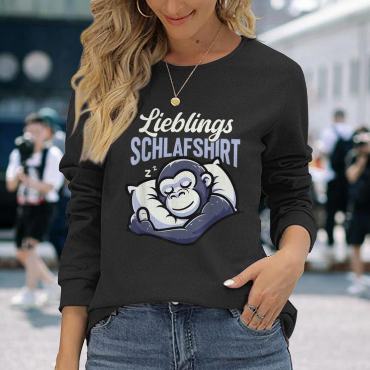 Offizielles Schlaf Gorilla Langschläfer Morgenmuffel Langarmshirts Geschenke für Sie