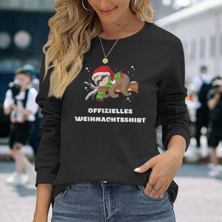 Offizielles Weihnachts Faultier Weihnachten Langarmshirts Geschenke für Sie