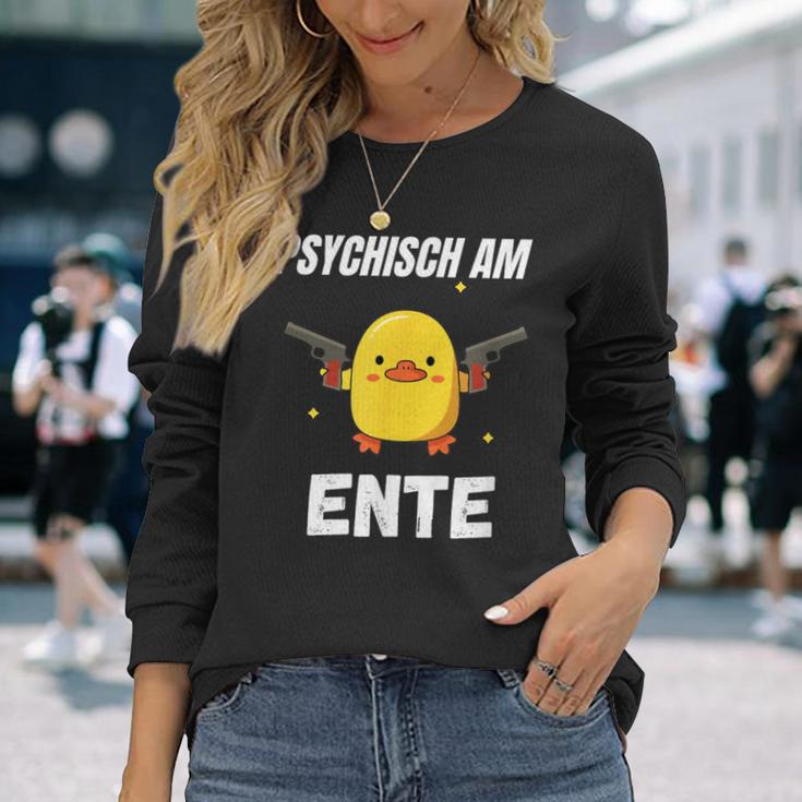 Psychisch Am Ente Langarmshirts Geschenke für Sie