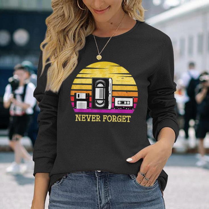 Retro Diskettehs The 80S Never Forget Langarmshirts Geschenke für Sie