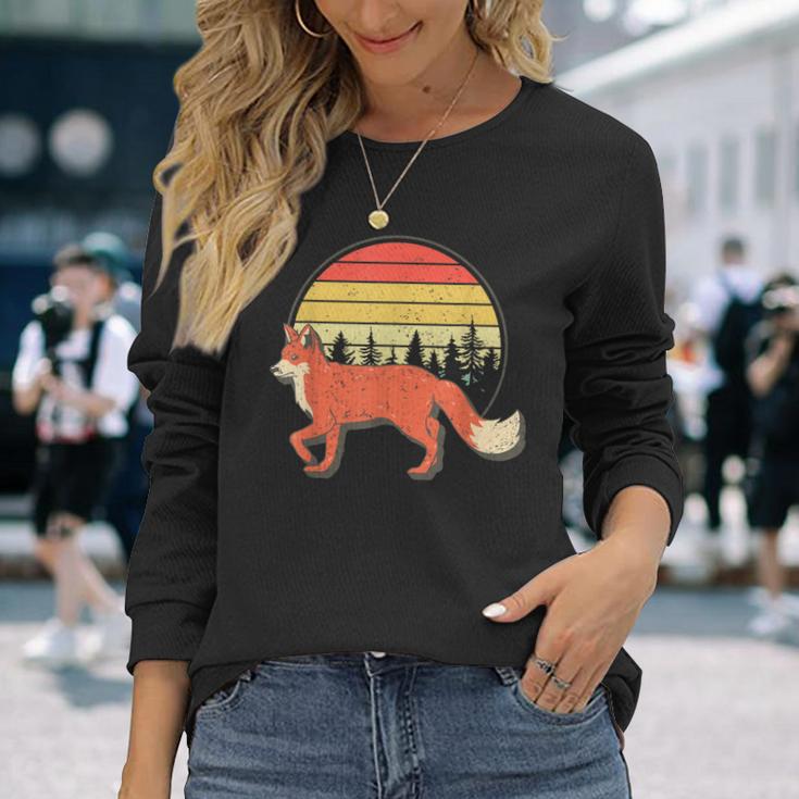 Retro Fox Langarmshirts Geschenke für Sie