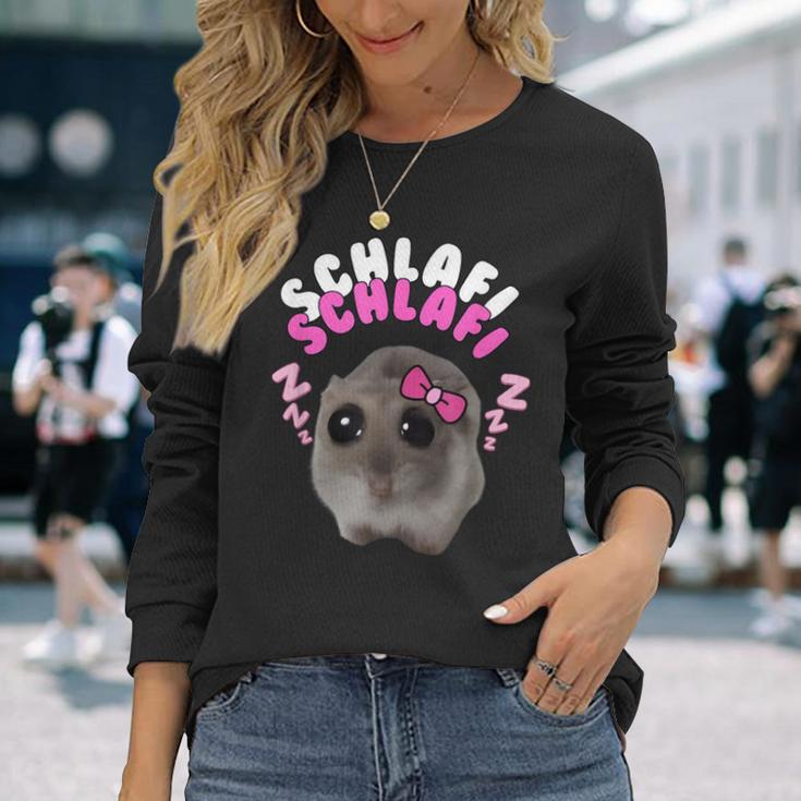 Sad Hamster Sad Hamster Hamstie Hamsty Memes Hamsti Langarmshirts Geschenke für Sie