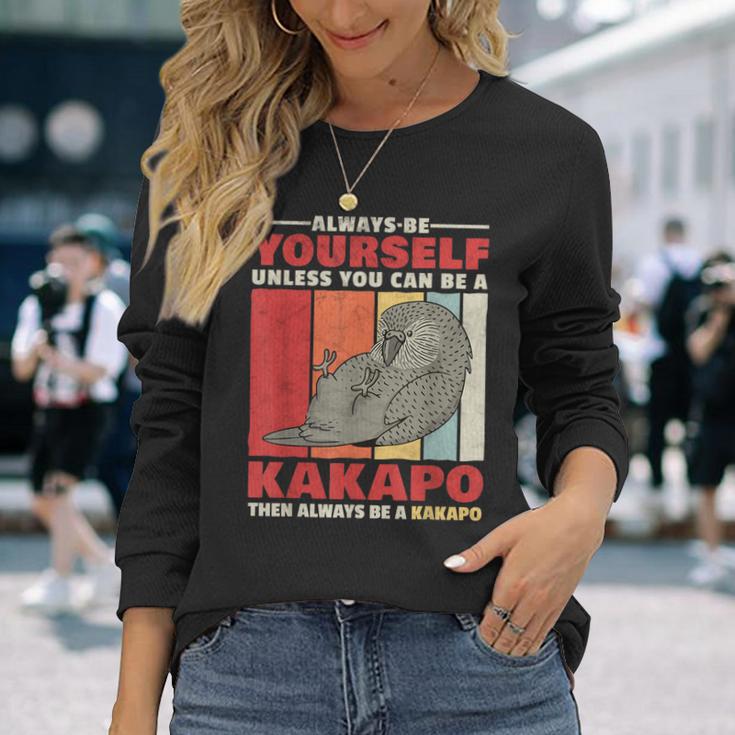 Sei Ein Kakapo New Zealand Parrot Slogan Langarmshirts Geschenke für Sie